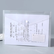 Envelope File Bag Snap-On Transparent a4 Thickened Large-Capacity Storage Data File Packing Test Pap