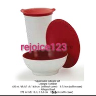 Tupperware allegra set (1allegra bowl&tumbler)