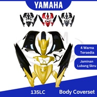 YAMAHA 135LC New V3 4-Stroke Body Cover Set Body Kit Bodyset LC135 Coverset LC LCV3 - Yellow Grey Bl