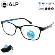 [โค้ดส่วนลดสูงสุด 100] ALP EMI Computer Glasses แว่นคอมพิวเตอร์ กรองแสงสีฟ้า Blue Light Block  กันรังสี UV UVA UVB กรอบแว่นตา แว่นสายตา แว่นเลนส์ใส Square Style รุ่น