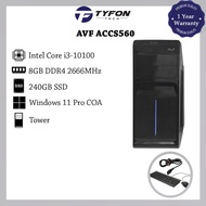 AVF Customize Desktop i3-10100 8GB DDR4 RAM 240GB SSD Win 11 Pro Desktop PC Computer (Refurbished)