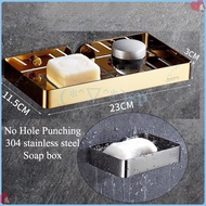soapboxBathroom soap rack Perforated soap rack Wall-mounted soap dish 304 stainless steel soap dish
