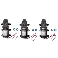 3X 12V 100W High Pressure Self Priming Water Pump 160Psi 8Lpm Caravan Camping Boat