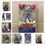 SHF Avengers Hawkeye Black Widow Captain Americae Thanos Hulk Captain Marvel Thor Change Face Articulado Action Figure Model Dolls