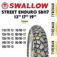 TAYAR MOTOSIKAL Swallow Street Enduro SB-117 13" 14" 17" 18" 19" Tyre for NMax, LC135, SYM (Cross S Alternative)