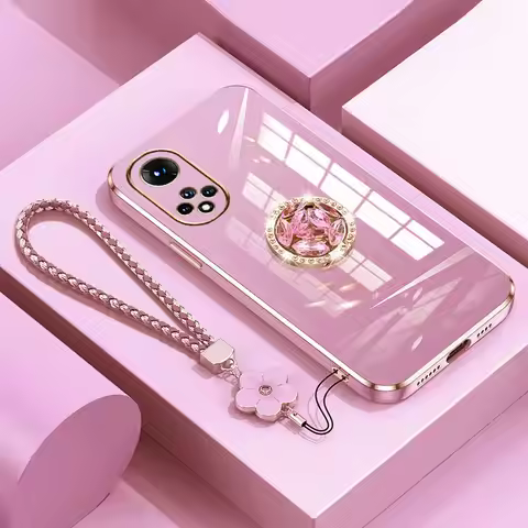 Honor50 Case with Lanyard,Luxury Diamond Holder Case For Huawei Honor 50 70 90 Lite Nova 9 se Pro Co