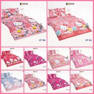 TOTO KITTY Bedding Set (Bed Sheet + Duvet 3.5/5/6 Feet) Authentic License By TOTO Hello KT90 KT91 KT
