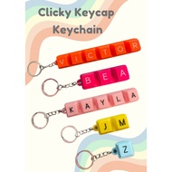 Personalized clicky keycap fidget keychain