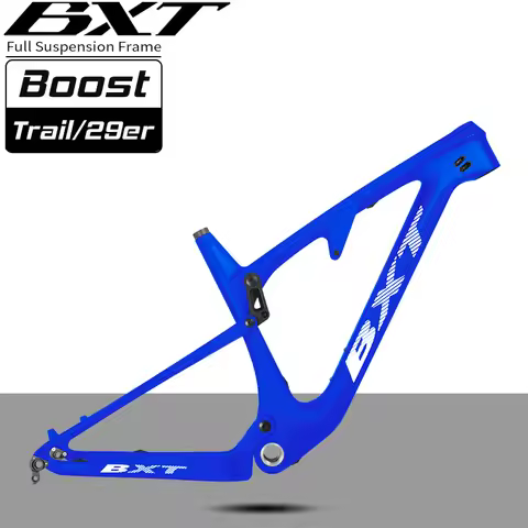 BXT T1000 29er Suspension Bike Frame, Carbon Mountain Bicycle 29er Trail Frame, Thru Axle Boost 148 
