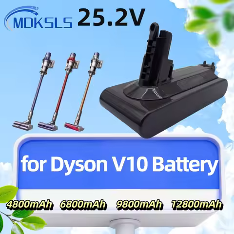 V10 Replacement Battery Lithium-ion 25.2V 12800mAh For Dyson V10 Cleaner Absolute Replaceable Fluffy
