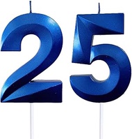 2.76" 25th 52nd Number Candles Birthday Gifts for Women Men Birthday Decorations Birthday Candles Nu