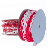 Plastic chain 8mmx25m /6mmx25m Safety Chain Plastic Barrier Chain for Crowd Control Queue Line Parki