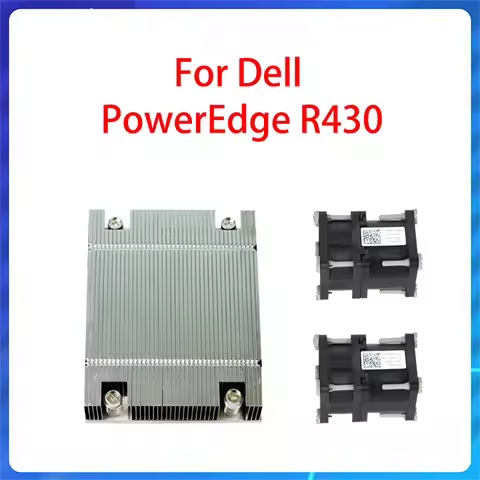 Original For Dell PowerEdge R430 Heatsink 02FKY9 2FKY9 Server Cooling Fan 0HR6C0 HR6C0 0G8KHX G8KHX 