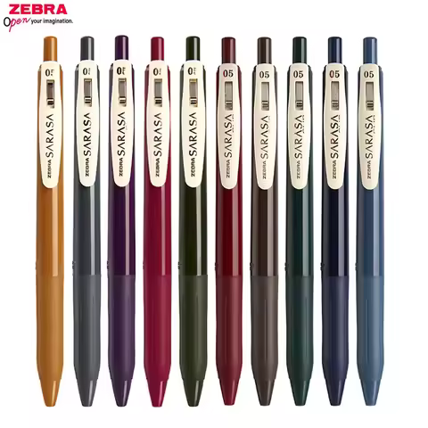 Japan Zebra SARASA JJ15 Retro Rollerball Gel Pens 0.5mm Vintage Ballpoint Pen for Writing Note Takin