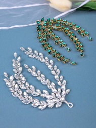 1入手工製作的新娘鑽石頭帶，適用於婚禮、跳舞派對、正式場合及髮飾