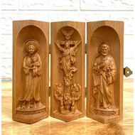 Catholic altar set Mother La Vang - Lord Triumph - Saint Joseph 15cm