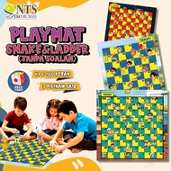 [100 KOTAK] PLAYMAT : GIANT SNAKE AND LADDER 10X10ft FREE DADU / DAM ULAR GERGASI / DAM BESAR / DAM 