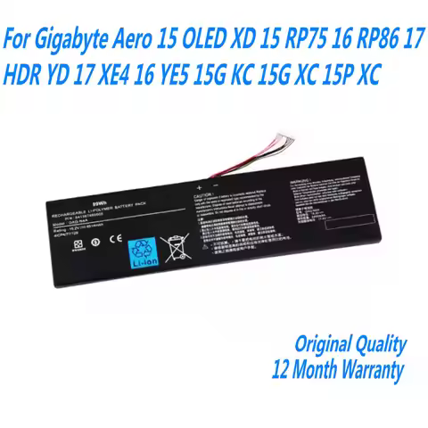 Original GAG-N4A Battery For Gigabyte Aero 15 OLED XD 15 RP75 16 RP86 17 HDR YD 17 XE4 16 YE5 15G KC
