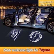 2pcs Toyota Alphard Vellfire LED Car Door Welcome Light Phantom Logo Laser Projector Night Light Accessories