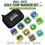 [Iron Tee Shot] Balljack Golf Game Chip Set, 1 Pack, Black