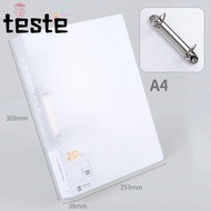 Binder File Folder, Office Document D-shaped Transparent Folder,  2 Holes Plastic Lever Arch File