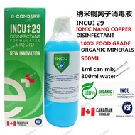INC INCU++29 Nano Copper Econdlife Disinfectant 纳米铜离子 100% natural minerals (500ml)Original 100% Ionic Nano Copper 16k