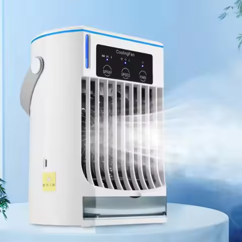 Portable Air Cooler Desktop Cooling Fan Water Cooling Spray Fan USB Office Air Conditioning Cooler W