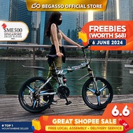 【🇸🇬 OFFICAL STORE】Begasso 20inch Foldable Mountain Bike With Suspension Mobility &amp; Convenience Folding Bike