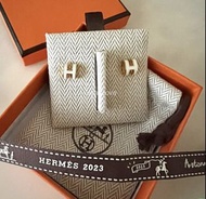 1 set - Hermes Mini  Pop H  頸鏈耳環see earring + necklace with white in gold