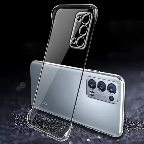 Transparent PC Hard Phone Case For OPPO Reno 7 3 4 5 6 Pro Plus 5Z 7Z Cover Frameless Thin Case For 