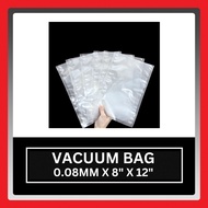 Nylon Vacuum Bag / Beg Vackum Sealer 0.08mmx 8" x 12" (100pcs/pkt)