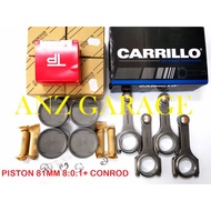 COMBO 4AGZE 16V LEVIN 20V PISTON SUPERCHARGER SET AND CONROD CARRILLO HBEAM