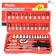 MOLITA ชุดเครื่องมือ ประแจ ชุดบล็อก 46 ชิ้น ขนาด 1/4 Socket Set