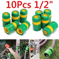 10Pcs 1/2 inch Hose Garden Tap Water Hose Pipe Connector Quick Connect Adapter Fitting Watering