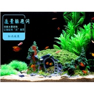 Fish Tank Reptile Aquarium Hobbit House Hiding Cave Decoration Landscaping Aquarium Ornament Decorat