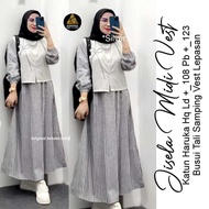 KATUN JISELA SET BY ASHOKA / WOMEN'S SET TOP MIX SKIRT MADE OF HARUKA COTTON