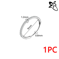 1 chiếc khuyên khuyên mũi bằng Inox 20g Xỏ Khuyên vách ngăn mũi khuyên môi Khuyên tai liền mạch 6mm/