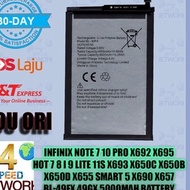 Infinix Zero x Neo x6810 Hot 7 8 9 Lite 11s 12 Pro X668c Note X6812B X657 x693 X650 X655 X690 Batter