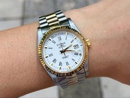CYMA 1862 自動上鍊 日曆星期手錶 雙色金鋼 date day