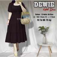 Dress Daster Smok Kerut Dada Crinkle Airflow Jumbo Top Terbaru