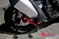 กันล้มข้างท่อ V2 สีแดง CNC AEROX PCX XMAX NMAX LEXI