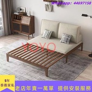 L&75北美FAS級進口白蠟木沙發床 全實木梳化 兩用沙發 可伸縮抽拉式沙發