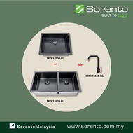 SORENTO Deals SRTKS7030-BL/SRTKS7070-BL Undermount Kitchen Sink Combo Set c/w Kitchen Tap/ Faucet (FOC SORENTO TOTE BAG)