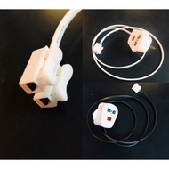 2core Cable Plug Top 13A with Clip Connector