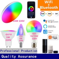Tuya Smart LED Ceiling Light GU10 Spotlight E14 Candle Light E27 Bulb WiFi Smart Home Support Alexa 