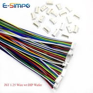 10Sets JST 1.25mm Pitch 10/15/20/30CM Female Connector Wire 28AWG+Male Pin 2/3/4/5/6/7/8/9-12 Pin Wa
