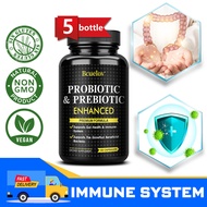 Probiotic and prebiotic supplements to support gut health and improve constipation