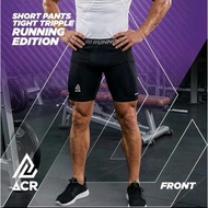 ACR Short Pants Tight Tripple Running Edition Black Back View Sports Tight