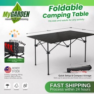 Outdoor Folding Table Aluminum Alloy Portable Dining Table Camping BBQ Glamping Picnic Table Meja Li