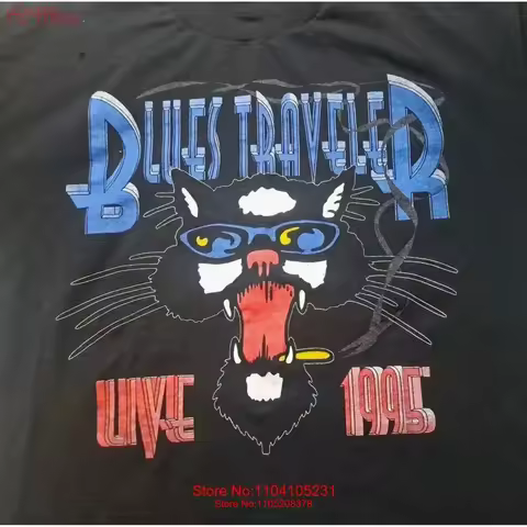 Blues Traveler Band Tour 1995 For Fan T shirt KM184 vintage Washed Comfortable fashion Soft homme Ve